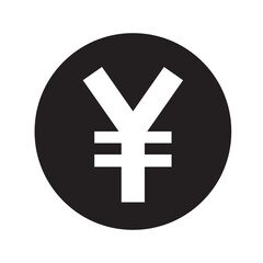 Obraz premium coin yuan currency icon flat vector illustration