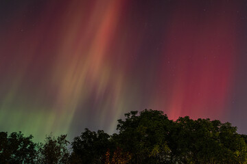 Nothern Lights in Hamilton park, Ancaster, Soutthern Ontario, Canada