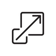 Scalability icon flat vector isolated on white background