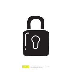 A simple, stylized illustration of a padlock, symbolizing security and protection.