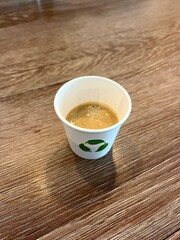 Espresso coffee in recyclable