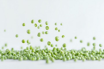 Green Peas isolated on a white background, close up