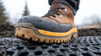 Anti Fatigue Mat  Comfortable Work Boots on Ergonomic Flooring