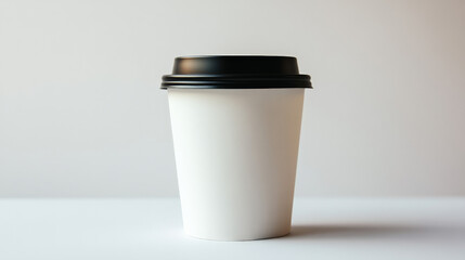 A kraft paper coffee cup mockup