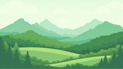 landscape with mountains