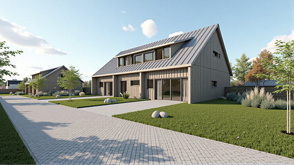 Fototapeta premium panels on the roof