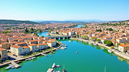 Obraz premium panorama of the town of kotor country