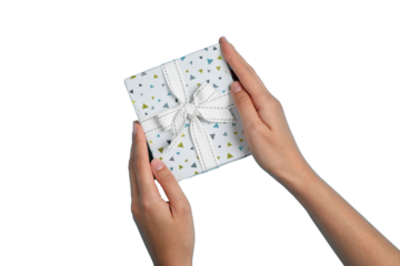 PNG, New Year gift, Christmas gifts isolated on white background.