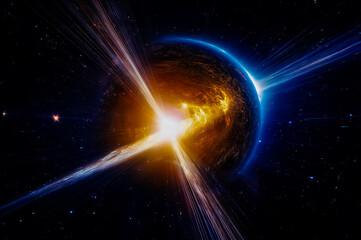 Obraz premium Ein Pulsar im Weltall