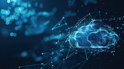 Cloud technology concept background, modern technology background