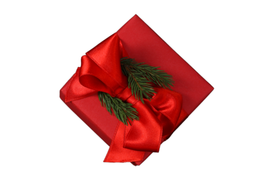 PNG, New Year gift, Christmas gifts isolated on white background.