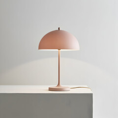 solitary elegant lamp with a soft blushpink
