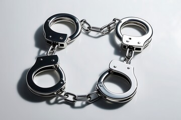 Obraz premium handcuffs on a white