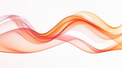 Abstract Orange and Red Wave Flowing Design
