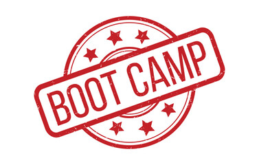 Red BOOT CAMP Rubber Stamp Seal Vector illustration isolated on white background