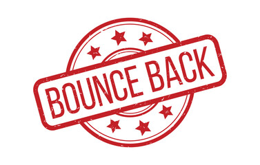 Red BOUNCE BACK Rubber Stamp Seal Vector illustration isolated on white background