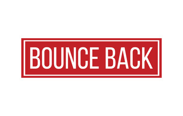 Red BOUNCE BACK Rubber Stamp Seal Vector illustration isolated on white background