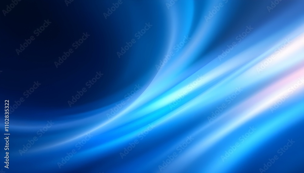 Aufkleber Abstract light blue background with a swirl. Subtle graphic pattern. Abstract composition with a tranquil wave of sky blue and soft lavender, accented by subtle circular elements