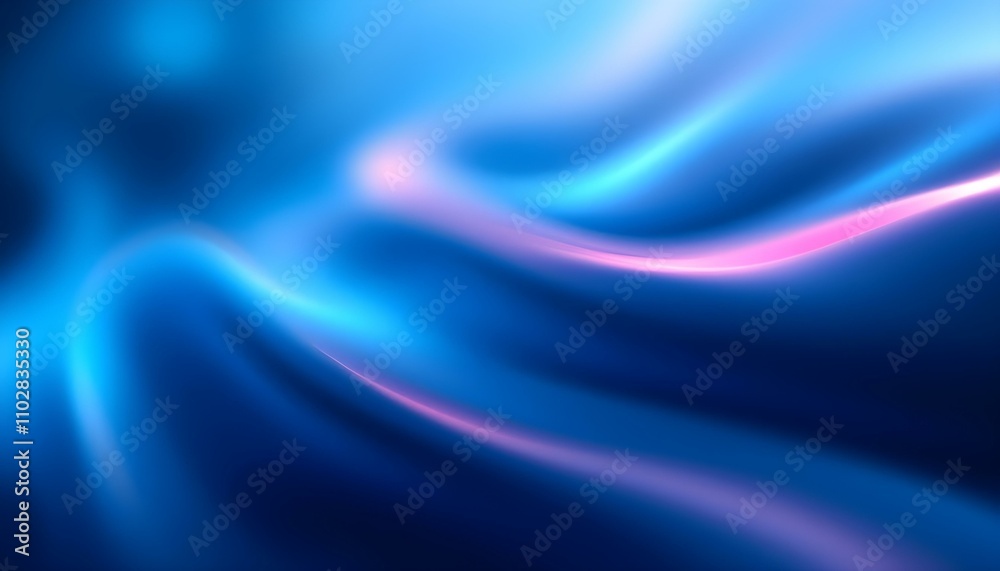 Aufkleber Abstract light blue background with a swirl. Subtle graphic pattern. Abstract composition with a tranquil wave of sky blue and soft lavender, accented by subtle circular elements