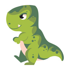 Fototapeta premium green cute dinosaur