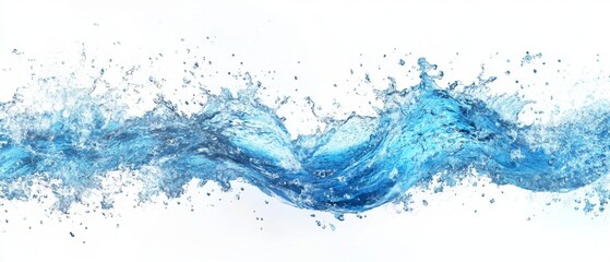 Water wave isolated on white background