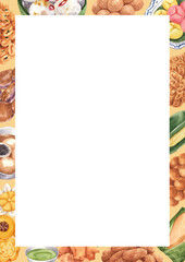 Frame  Handmade Thai sweets Thai dessert