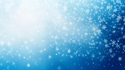 Obraz premium Abstract christmas blue and white background winter wonderland background with snowfall and snowflakes falling from the sky 