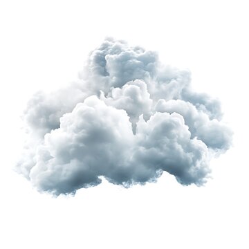 Cloud computing isolated on white background, close up