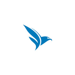 blue eagle isolated on white background