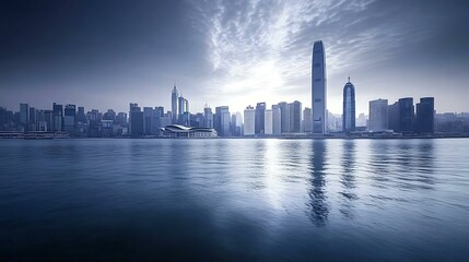 Obraz premium Hong Kong City Skyline at Dawn