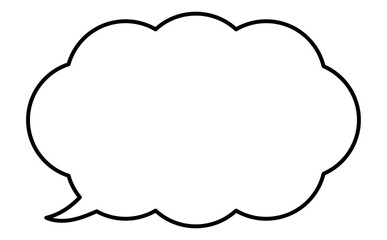 雲の線あり吹き出し