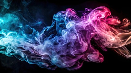 Obraz premium Abstract smoke background with mysterious shapes , smoke, abstract, background, shapes, mysterious, pattern, texture, ethereal
