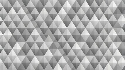 Shades of gray seamless abstract triangular pattern with radial gradient and noise texture effect, monochromatic
