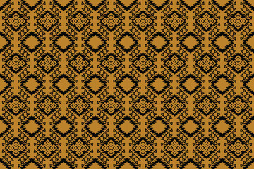 Geometric with triangle ethnic glod seamless pattern background. abstract illustration. design for geometric pattern wallpaper. Tribal ethnic vector texture. Aztec style. Indian, Scandinavian, Africa