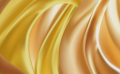 Golden satin silk texture background. Vector illustration for your design.