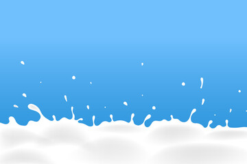 milk wave tumbling horizontally. yogurt background