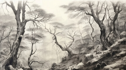 I think about healing while walking down the forest path 