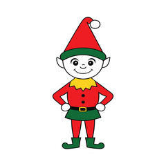 Christmas elves Vector Illustration 