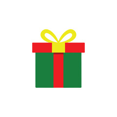 Christmas gift box  icon Vector Illustration with white background