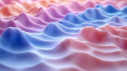 Obraz premium Abstract, colorful, wavy, textured, smooth, undulating, landscape graphic design.
