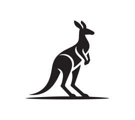 Kangaroo silhouette vector 