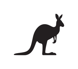 Kangaroo silhouette vector 