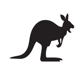 Kangaroo silhouette vector 