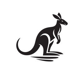 Kangaroo silhouette vector 