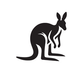 Kangaroo silhouette vector 
