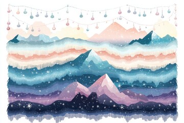 Obraz premium Abstract Pastel Rug Design with Soft Tones