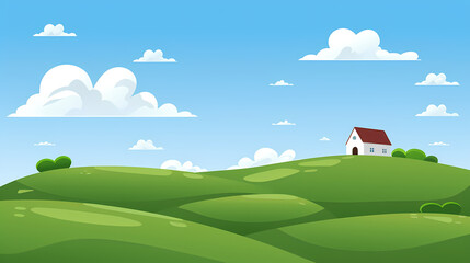 Naklejka premium landscape with houses