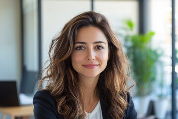 Fototapeta premium Business meeting businesswoman woman office portrait entrepreneur smart confident happy