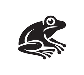A Minimalist frog icon silhouette