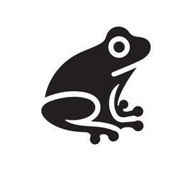 A Minimalist frog icon silhouette